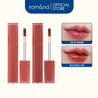 [Võ Hà Linh x Rom&nd] COMBO 2 son tint bóng căng mọng Romand Dewyful Water Tint 5gx2