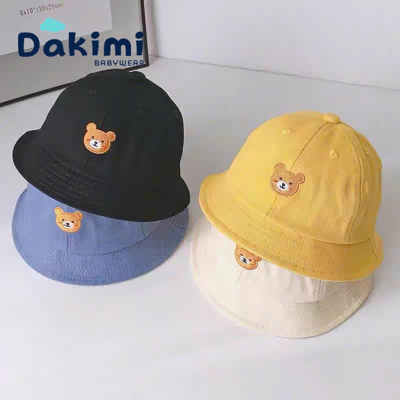 Mũ Gấu vành tròn Dakimi BABYWEAR dễ thương Chống nắng thời trang cho bé trai bé gái 0-24 tháng