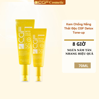 Kem chống nắng thải độc CGF DETOX TONE UP SUN CREAM 70ML - Nâng tone trắng hồng, ngăn ngừa tia UV