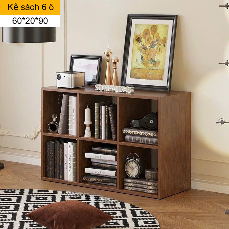  Kệ tổ ong đa năng nhiều ngăn kệ sách 6 ô tiện lợi kệ gỗ trang trí phòng chất liệu gỗ MDF cao cấp bền đẹp ND38 