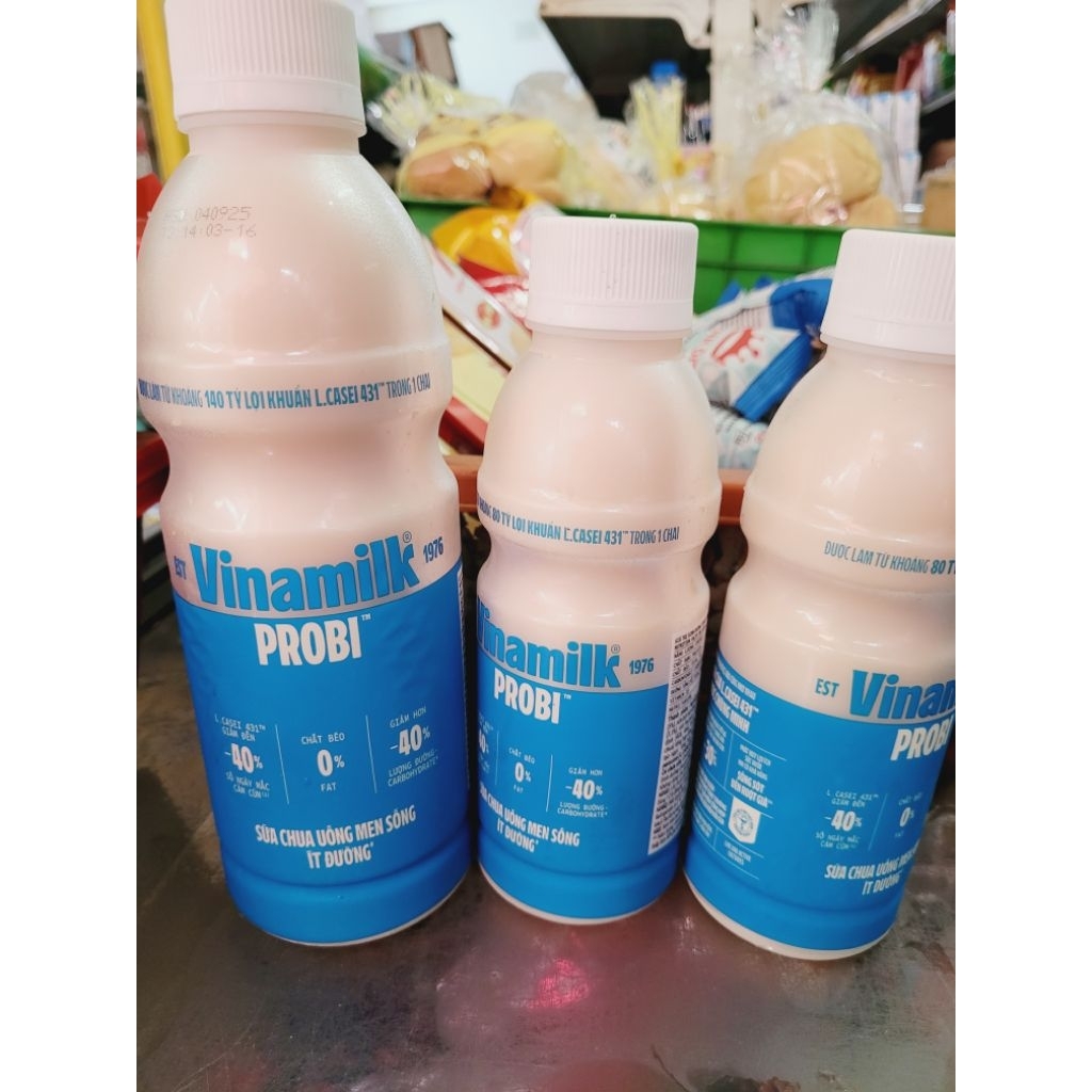 Sữa chua uống men sống ít đường Probi Vinamilk 400ml, 700ml
