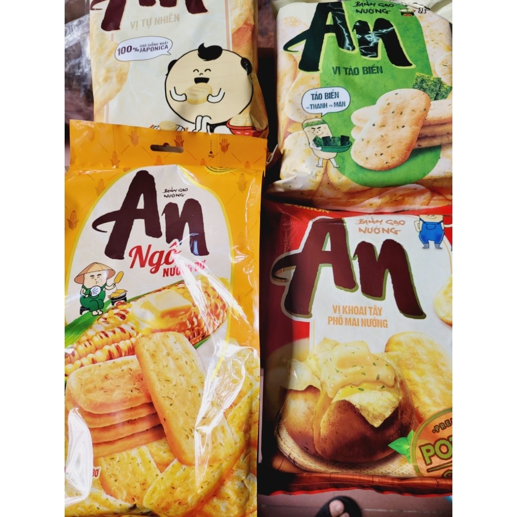 Bánh gạo nướng An tảo biển, tự nhiên, phô mai, ngô nướng Orion