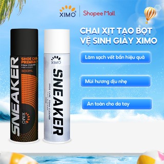 Chai Xịt Tạo Bọt Vệ Sinh Giày XIMO Cao Cấp 300ml làm sạch giày cao cấp giúp giày trắng sáng như mới (VSG02)