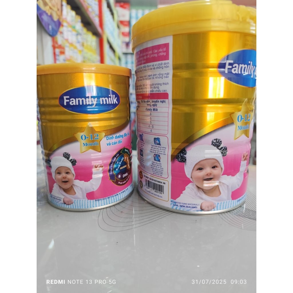(Sỉ và Lẻ) Family milk Sữa Mát Dinh Dưỡng Dành Cho Bé Từ 0-12 Tháng Tuổi