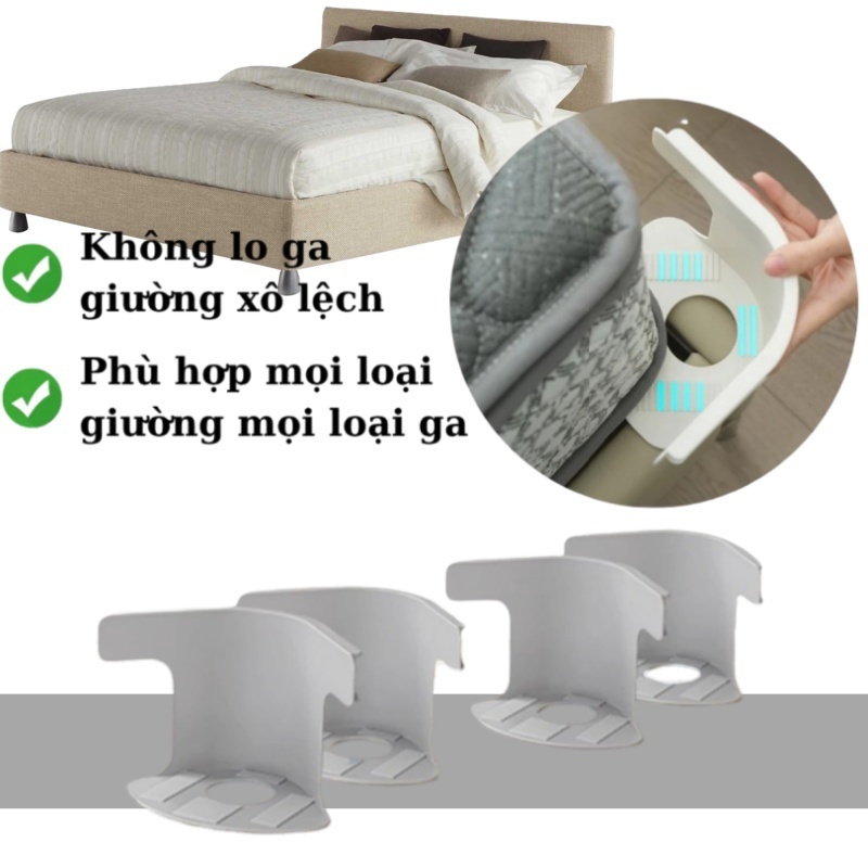 Đồ Kẹp Ga Giường/Set 4 Kẹp Ga Giường/Nẹp Cố Định Ga Giường/Miếng Cố Định Ga Giường, Phù Hợp Mọi Loại
