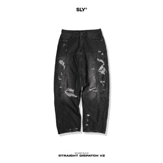 Quần Jeans Straight SLY Dispatch Washed Black
