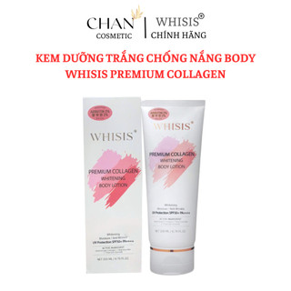 Kem Dưỡng Trắng Da Chống Nắng Body Whisis Premium Collagen, Nâng tone tự nhiên, chống nước 200ml