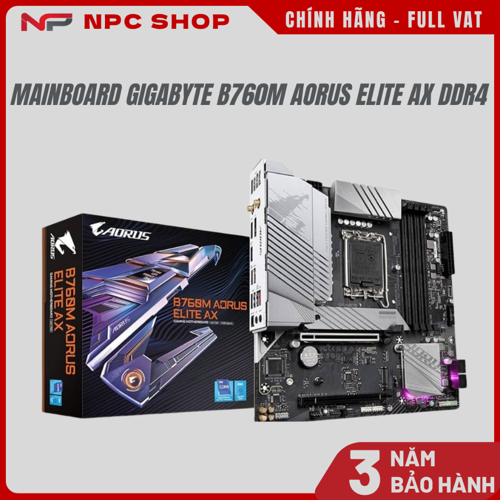 Mainboard GIGABYTE B760M AORUS ELITE AX DDR4
