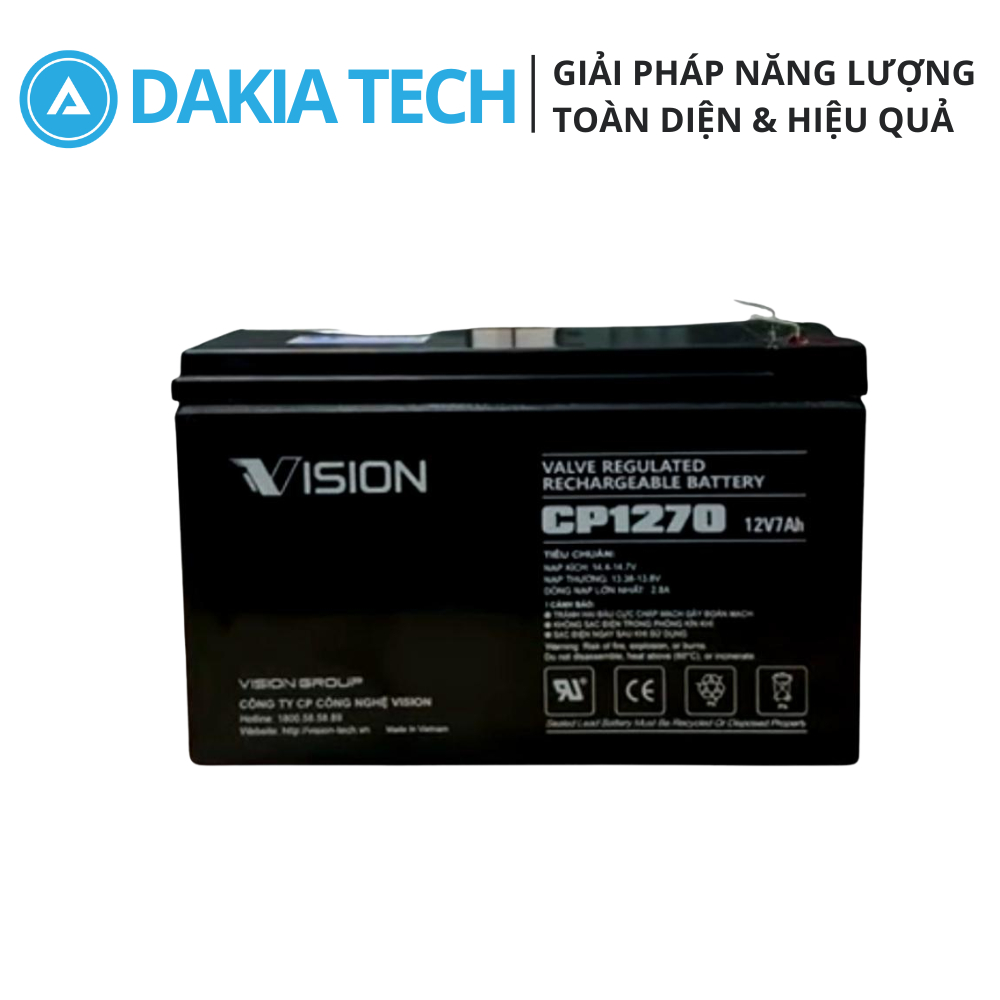 Ắc quy Vision 12V 7Ah Model CP1270