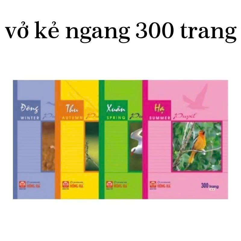 Vở kẻ ngang hồng hà A4 300 trang - 200 trang - B5 / A4 cao cấp -