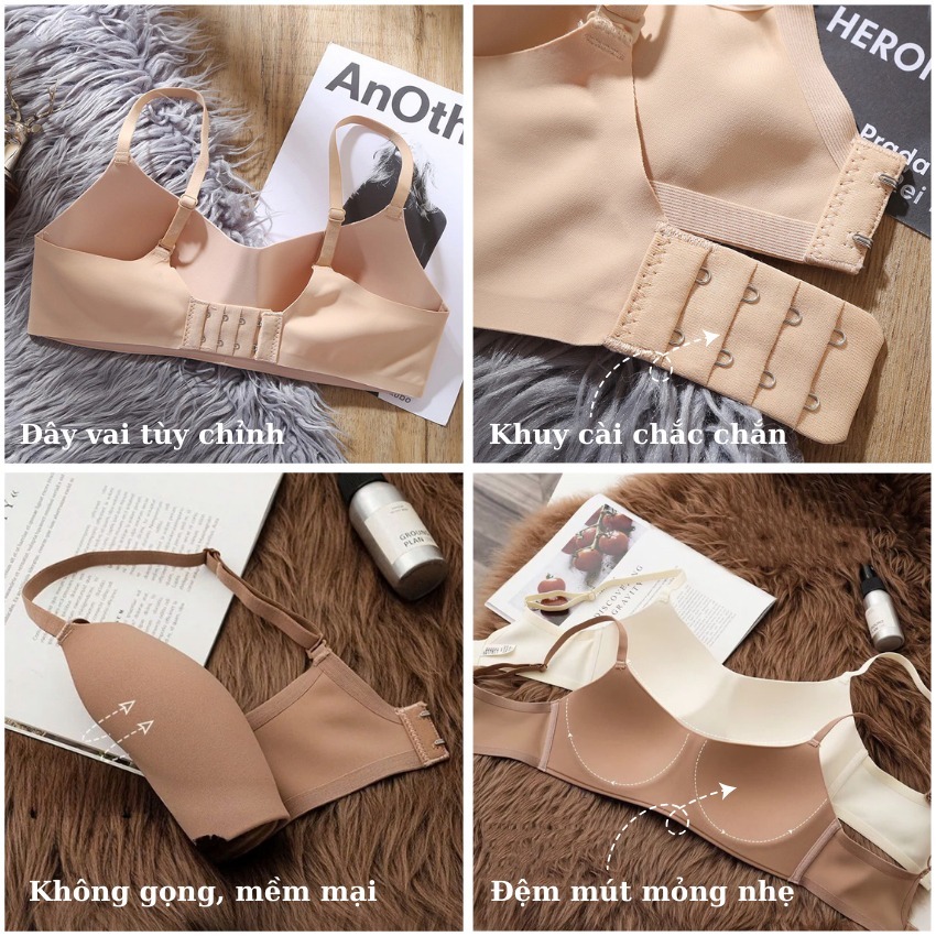 [Full size 32-38] Áo Lót Nữ AL158 Áo Su Đúc Cup Ngang, Đệm Mỏng, Không Gọng, Không Viền, Chống Chảy 