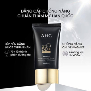  Kem chống nắng AHC phổ rộng 400nm căng mướt da chuẩn Hàn Masters Aqua Rich Sun Cream 30ml 