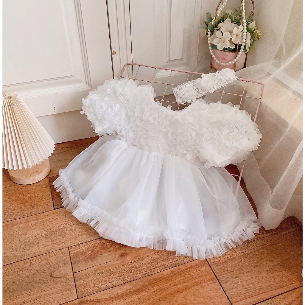 M93 Body Công Chúa Hoa Trắng nhún bèo chân Hằng handmade