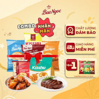   Combo 4-10 Bánh NHÂN MẶN  Bánh Mì Tươi Bảo Ngọc Chà Bông Ruốc Sợi Gà Burger Bò Bít Tết,Gà Nướng 