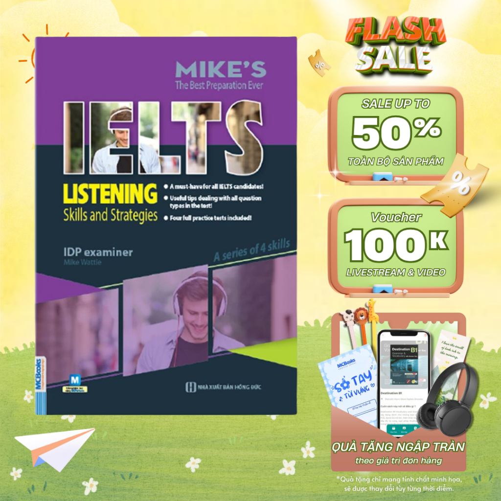 Sách - Ielts Mike Listening : Skills and Strategies - MCBooks Chính Hãng