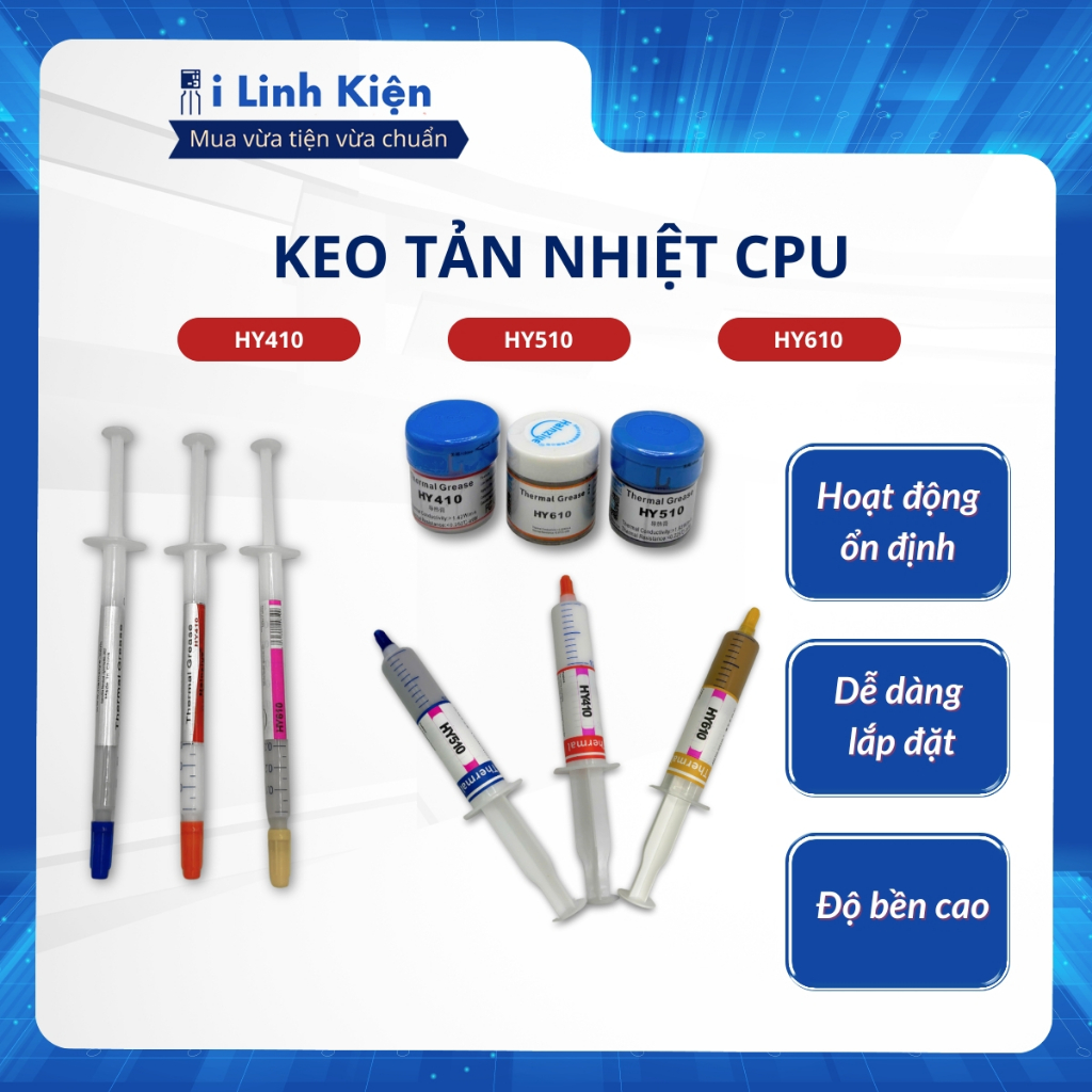 Keo tản nhiệt CPU laptop HY410 HY510 HY610 chất lượng tốt.
