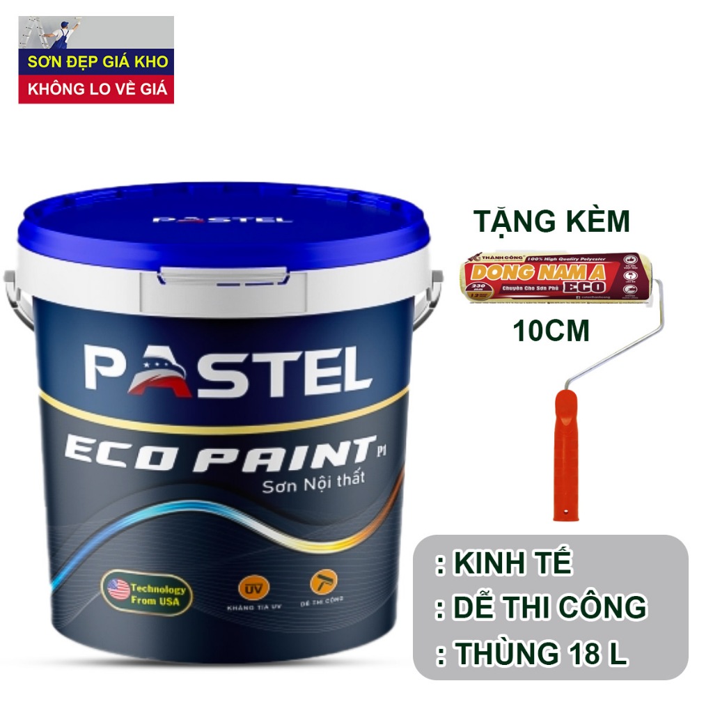 Sơn nước trong nhà rẻ tiền Paastel Eco paint thùng 18L