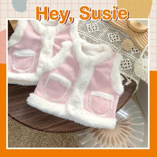  Áo Khoác Hồng Da Lộn Lót Lông Cho Bé Gái Size 9-24kg Hey Susie AK1680 