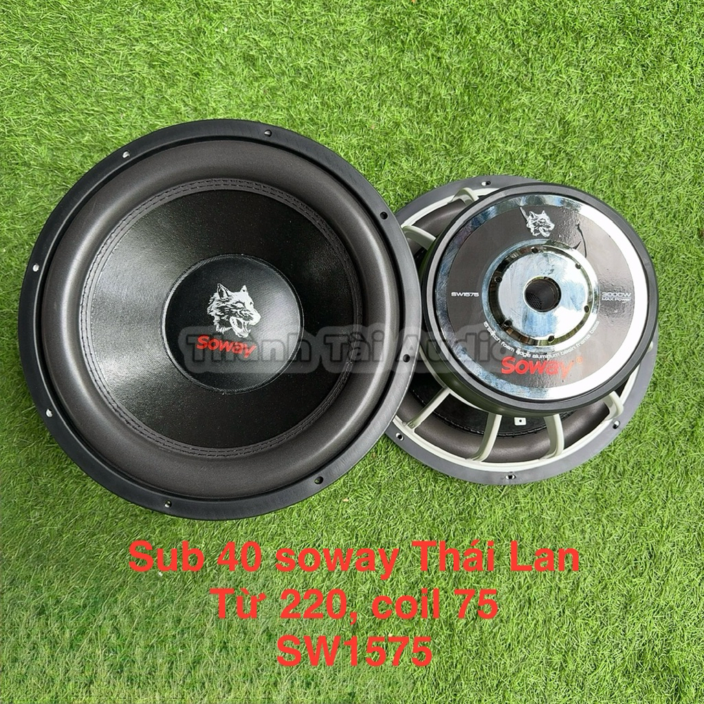 Bass 40 chuyên sub Soway Thái Lan SW1575, từ đôi 220 coil đôi 75, 2 cầu 4ohm (1 cái)