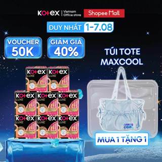 Lốc 8 Băng vệ sinh Kotex LUXE Ngày Cánh 23cm 8 miếng