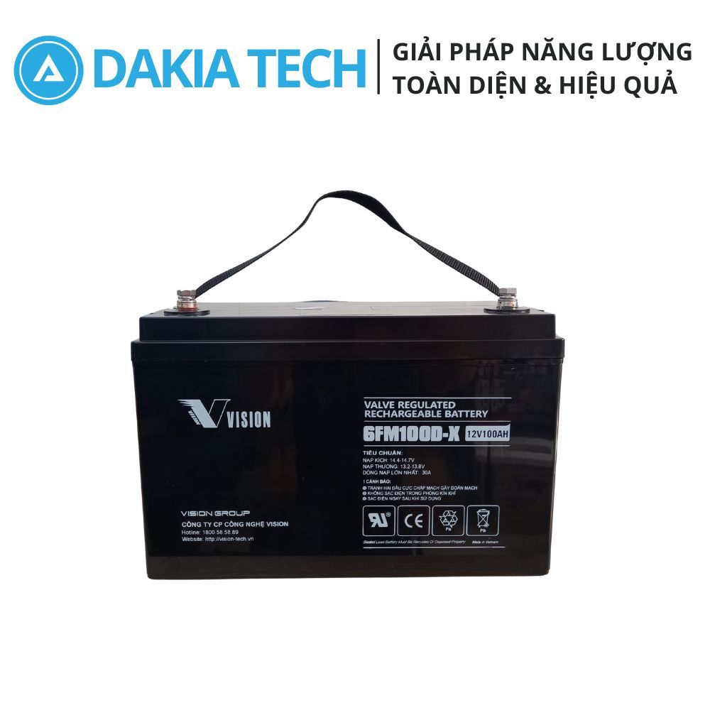 Ắc quy Vision 12V 100Ah Model 6FM100D-X