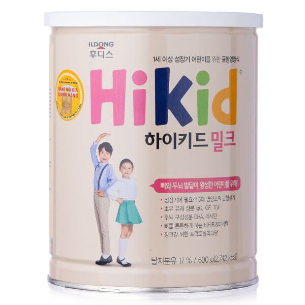Sữa Hikid chính hãng vị Vani 600g (1-9 tuổi)
