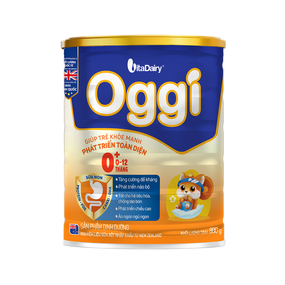 HSD 11/2026 Sữa bột Oggi 1+ và 2+ 900g phát triển toàn diện