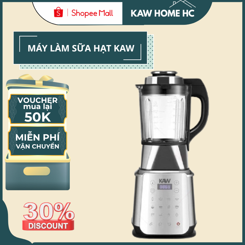 Máy làm sữa hạt Kaw Z-1000, Công suất 1250W chính hãng, bảo hành 24 t