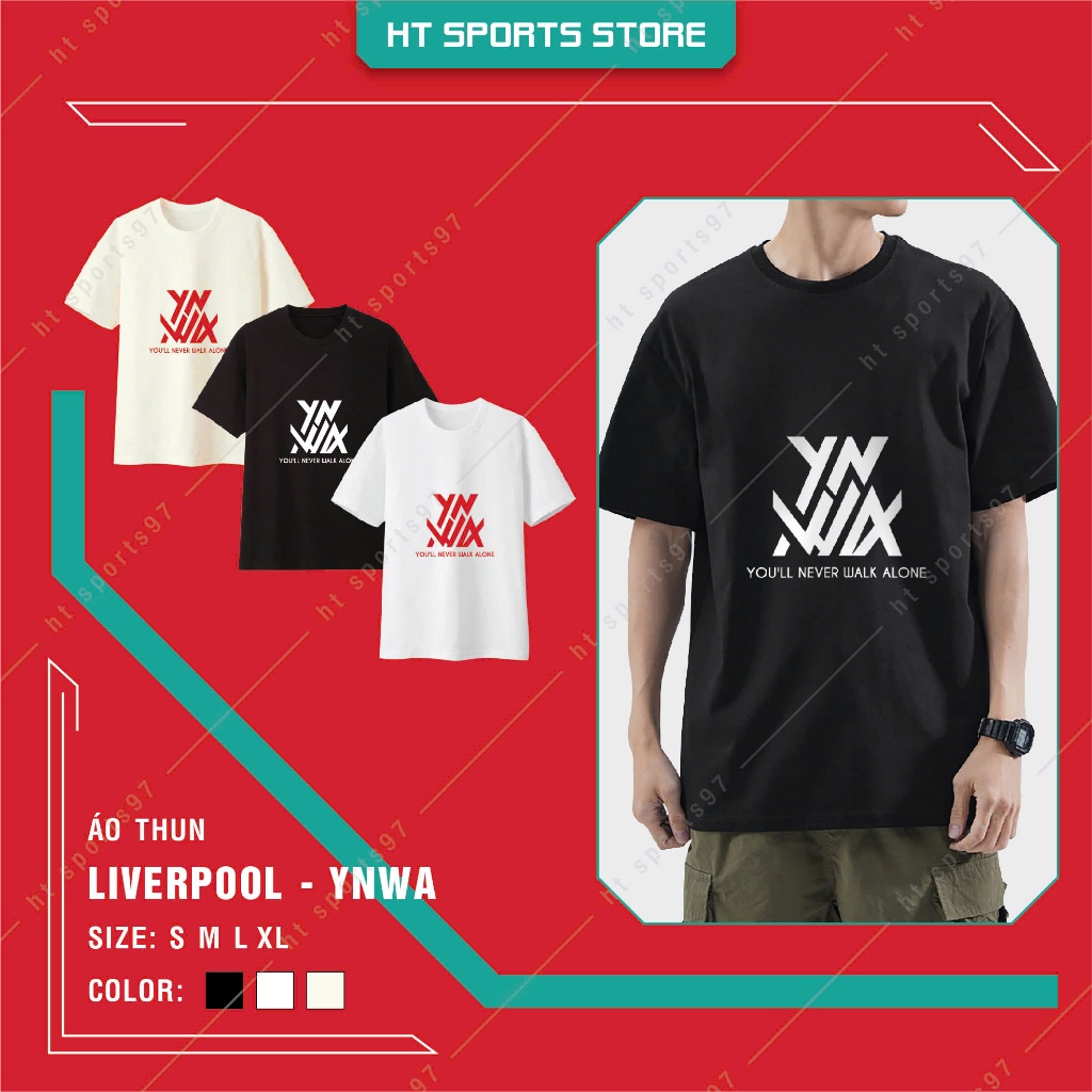 Áo thun in Liverpool YNWA, Áo phông Unisex fan liverpool chất liệu cotton thoáng mát - YNWA