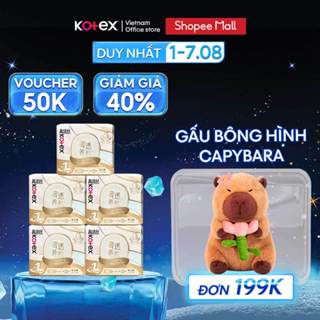 Combo 5 gói Băng Vệ Sinh Kotex Nhập Khẩu Cicada Siêu Mỏng Cánh 24cm 7 miếng