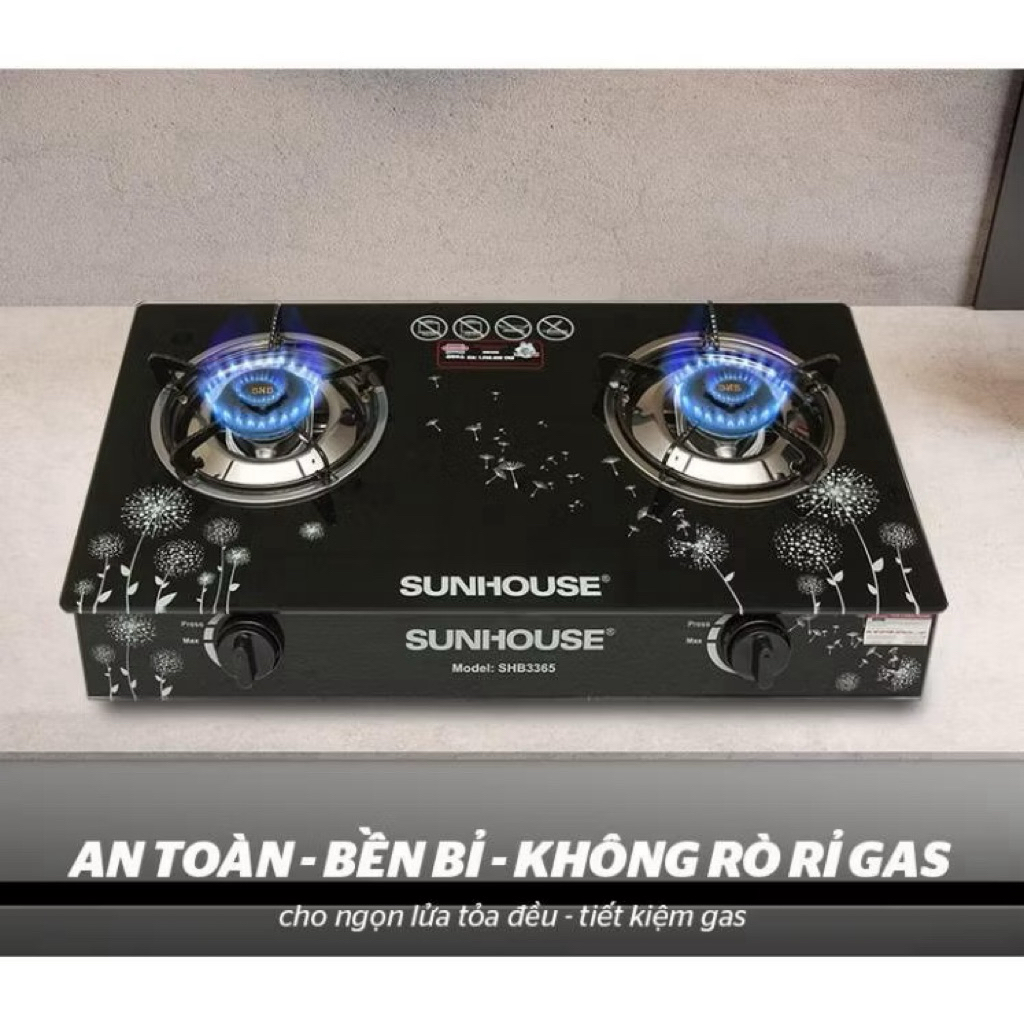 🔥 BẾP GAS ĐÔI DƯƠNG SUNHOUSE SHB3365 – TIẾT KIỆM GAS, AN TOÀN TUYỆT ĐỐI
