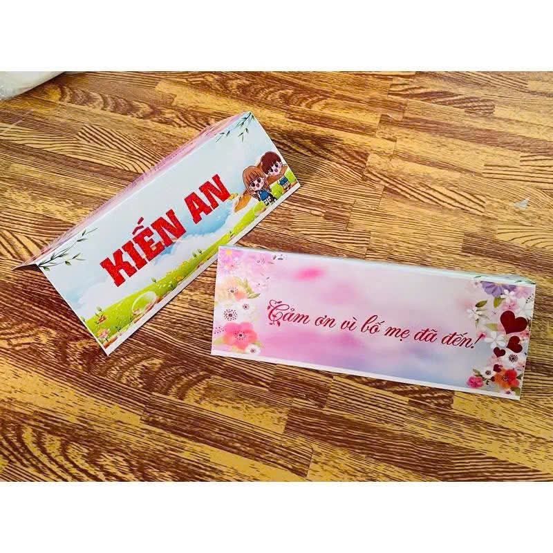 Bảng Mica để bàn chữ A. Bảng tên để bàn. Bảng chức danh, bảng giá, tên sản phẩm 6*20cm