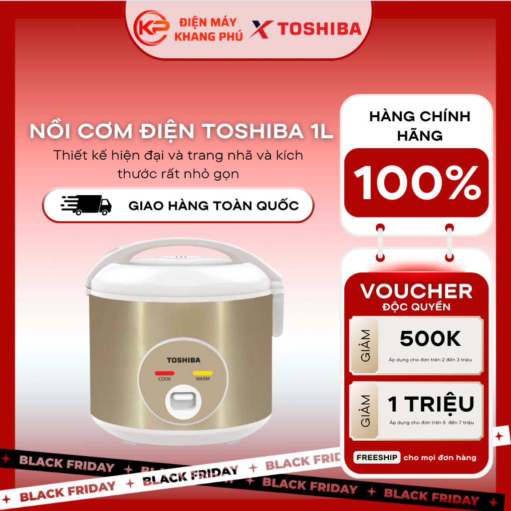 Nồi cơm nắp gài Toshiba 1L / 1.8L RC-10JH1TVN(N) / RC-18JH1TVN(N)