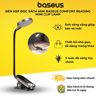  Đèn đọc sách chuyên dụng tích hợp pin sạc Baseus Led Clip usb đèn đọc sách đầu giường tiện dụng đọc sách ban đêm 