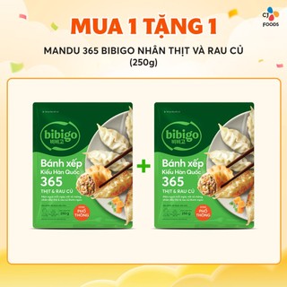   Mua 1 tặng 1  Bánh xếp Mandu BiBiGo 365 Thịt & Rau củ  Gói: 250g  