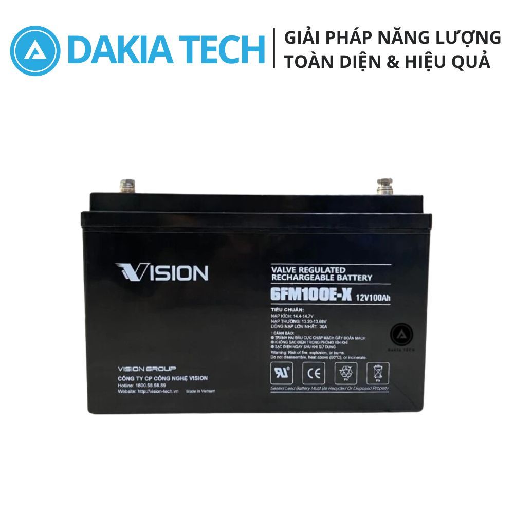 Ắc quy Vision 12V 100Ah Model 6FM100E-X