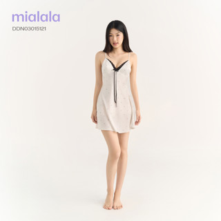 Váy ngủ hai dây lụa latin họa tiết chấm bi trẻ trung nhẹ nhàng Mialala 5121 DDN03015121
