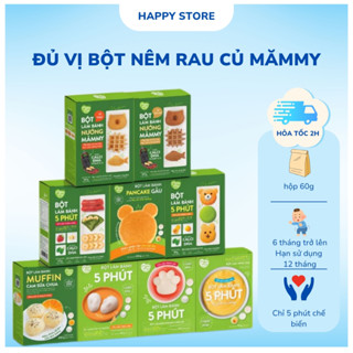  Bột làm bánh ăn dặm Mămmy cho bé 6 tháng bánh Pancake Crepe Muffin Pudding Panna Cotta Váng Sữa 