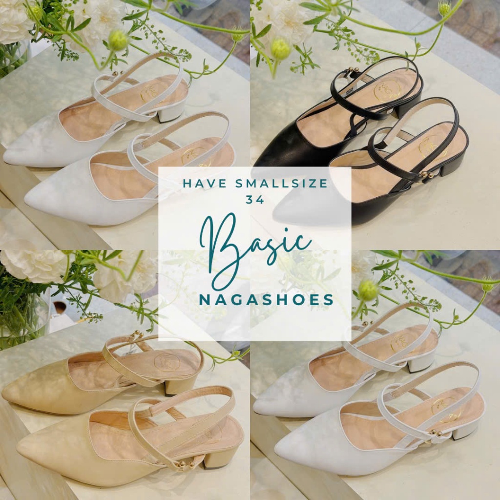 Giày cao gót thấp mũi nhọn 3CM Nagashoes NAC26