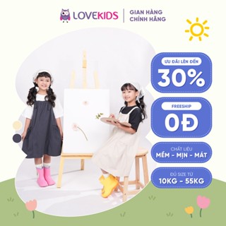  T70 - Váy Yếm Kaki Dáng Bí Co Giãn Nhẹ Không Xù Cho Bé Gái Từ 4 Đến 14 Tuổi 