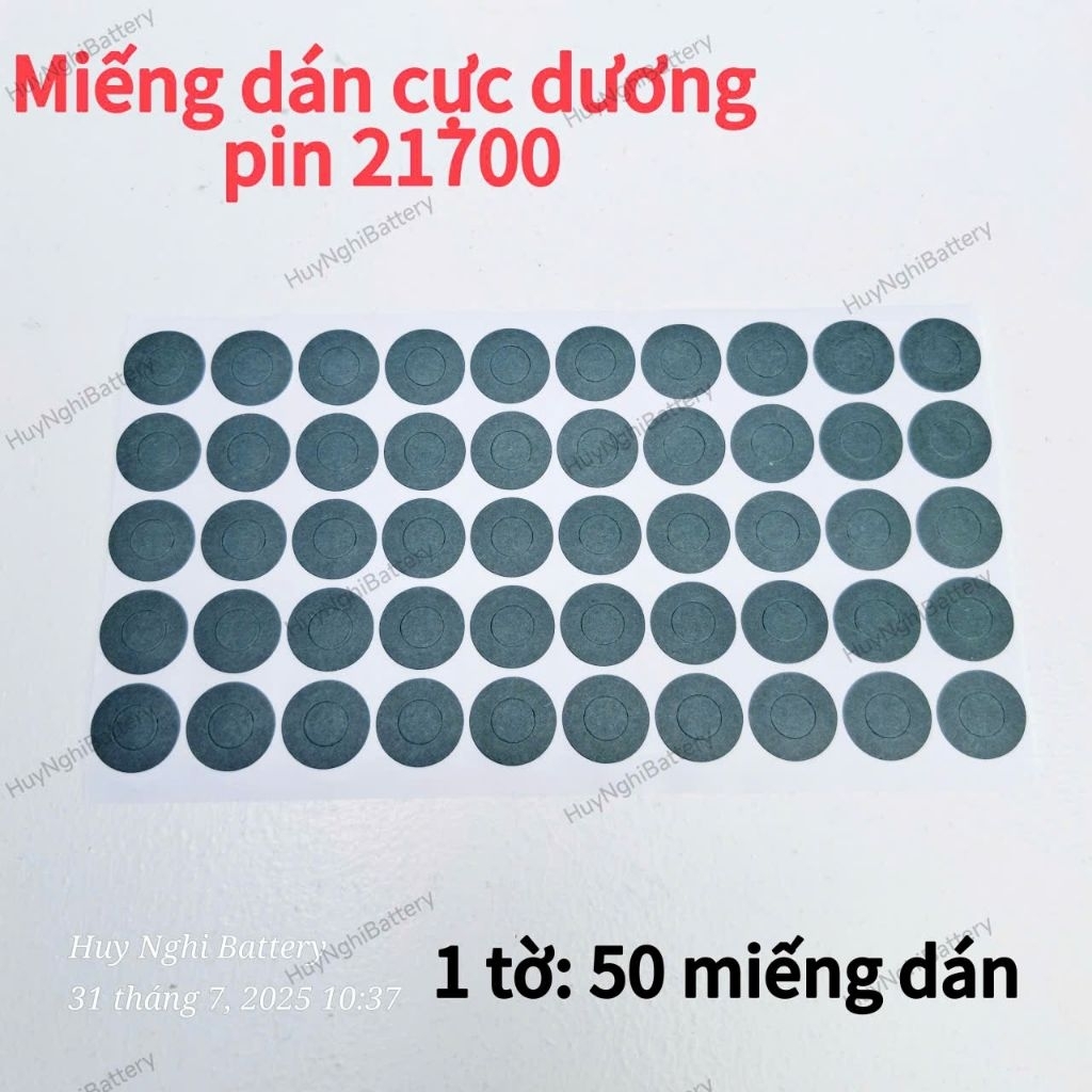 Giấy Dán Cực Dương Pin 21700 (1 tờ 50 miếng dán)