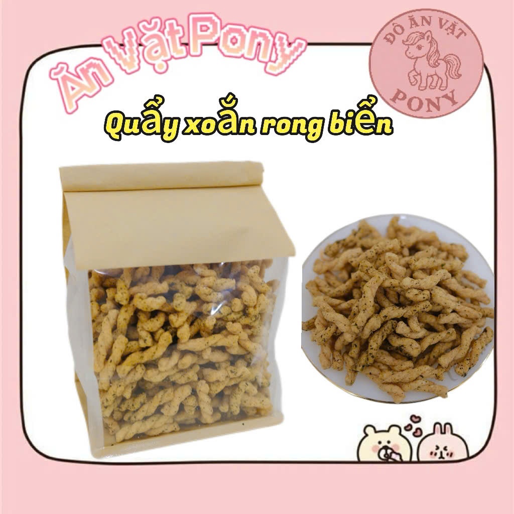 Quẩy Xoắn Vị Rong Biển , Bim Bim Quẩy Xoắn Rong Biển Snack Thơm Ngon Giòn Siêu Ngon