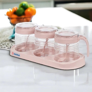 Bộ 2, 3, 4 lọ đựng gia vị kèm thìa việt nhật cao cấp, tiện lợi