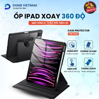 [Tặng Sticker] Bao da Ipad Hybrid Slim Xoay Ngang Dọc 360 Độ Cho Pro Air 4/5/6/7 Gen 10/11 Có Khe Sạc Bút P07