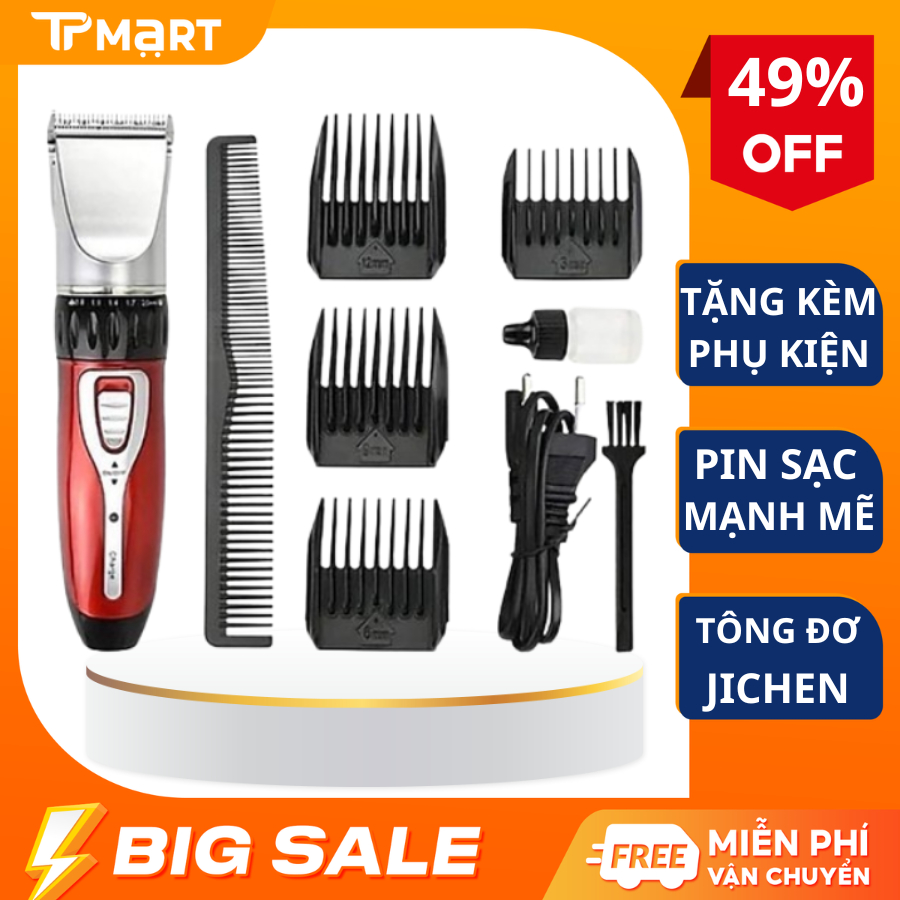 Tông đơ cắt tóc JICHEN, tông đơ cắt tóc cho bé an toàn, lỗi 1 đổi 1 bảo hành 12 tháng.