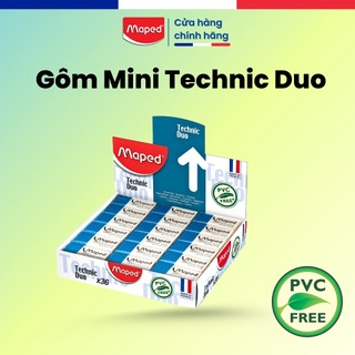 Gôm Mini Technic Duo Maped SKU: 511710ZC - Tẩy Sạch, Êm Tay,  An Toàn, Thương Hiệu Pháp [Chính Hãng]