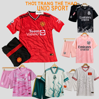 [BST] in tên số áo theo yêu cầu - Bộ áo đá bóng, đồ đá banh  clb M<<<U đỏ cổ tim- hàng thun lạnh cao cấp