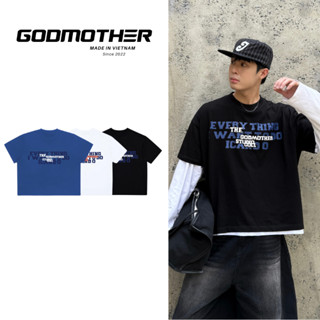 Áo Thun Boxy In Nhiệt GODMOTHER Áo T-Shirt In Chữ Nhiều Màu Unisex Phong Cách Trẻ Trung Năng Động
