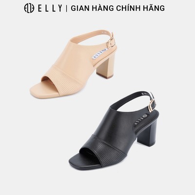 Giày cao gót nữ ELLY EGM210 da microfiber nhập khẩu hở mũi 7.5cm sang trọng