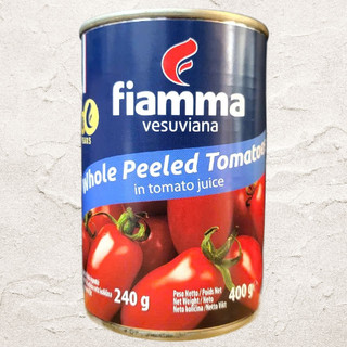 FIAMMA < Lon X/DƯƠNG 400g > CÀ CHUA LỘT VỎ NGÂM NƯỚC ÉP CÀ CHUA Ý Whole Peeled Tomatoes (HALAL)